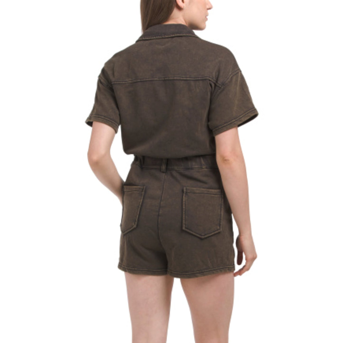 LE LIS Women's Cotton Blend Smocked Waist Short Sleeve Romper