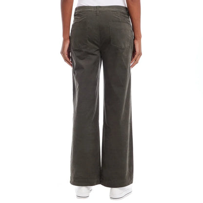 Weatherproof Vintage Women's Lightweight Stretch Corduroy Wide Leg Pants
