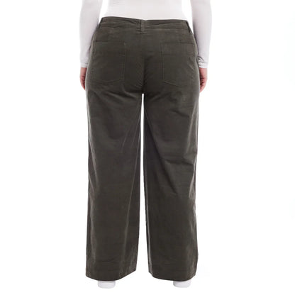 Weatherproof Vintage Women's Lightweight Stretch Corduroy Wide Leg Pants